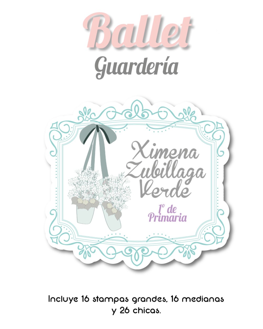 Guarderia Ballet-Etiquetas Para Guarderia