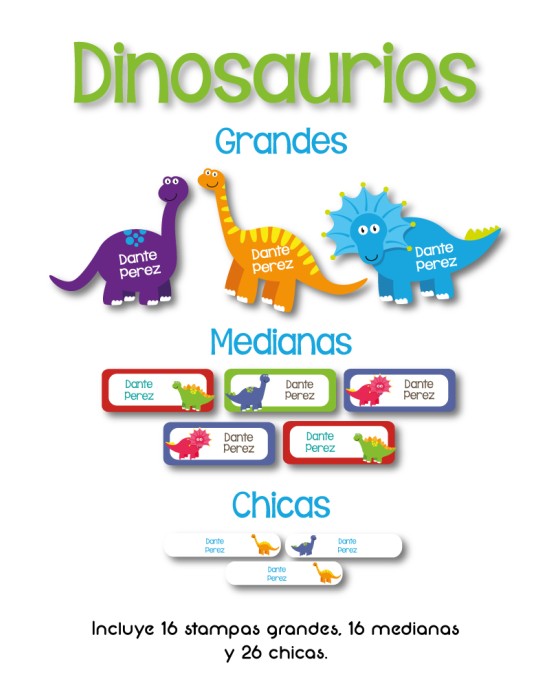 Guarderia Dinosaurios-Etiquetas Para Guarderia