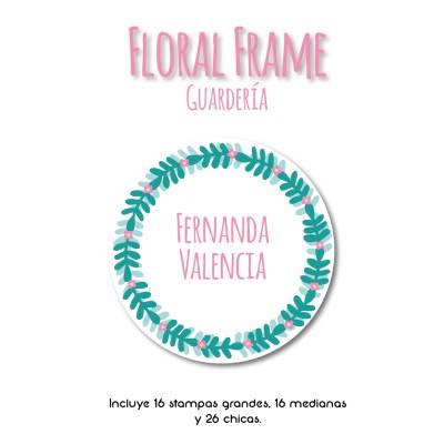 Guarderia Floral Frame
