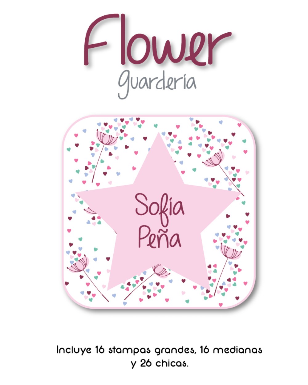 Guarderia Flower-Etiquetas Para Guarderia Guarderia Flower-Etiquetas Para Guarderia