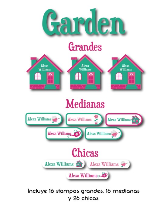 Guarderia Garden-Etiquetas Para Guarderia