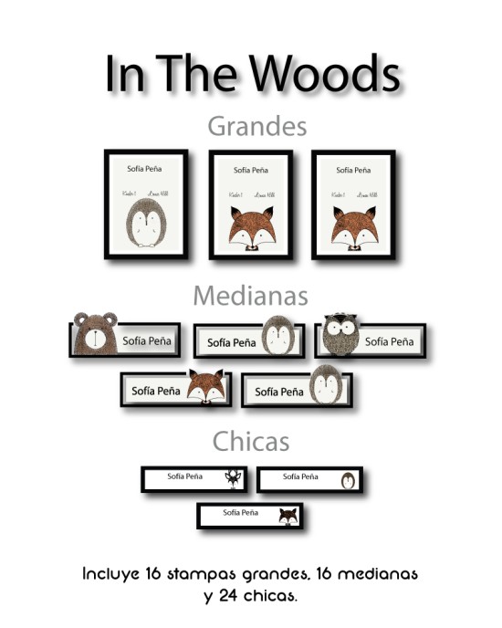 Guarderia In The Woods-Etiquetas Para Guarderia