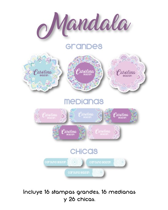 Guarderia Mandala-Etiquetas Para Guarderia