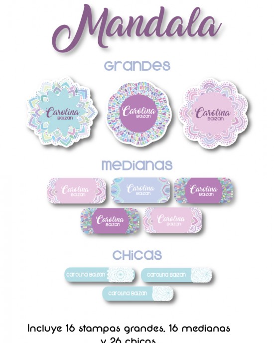 Guarderia Mandala-Etiquetas Para Guarderia
