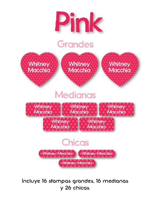 Guarderia Pink-Etiquetas Para Guarderia