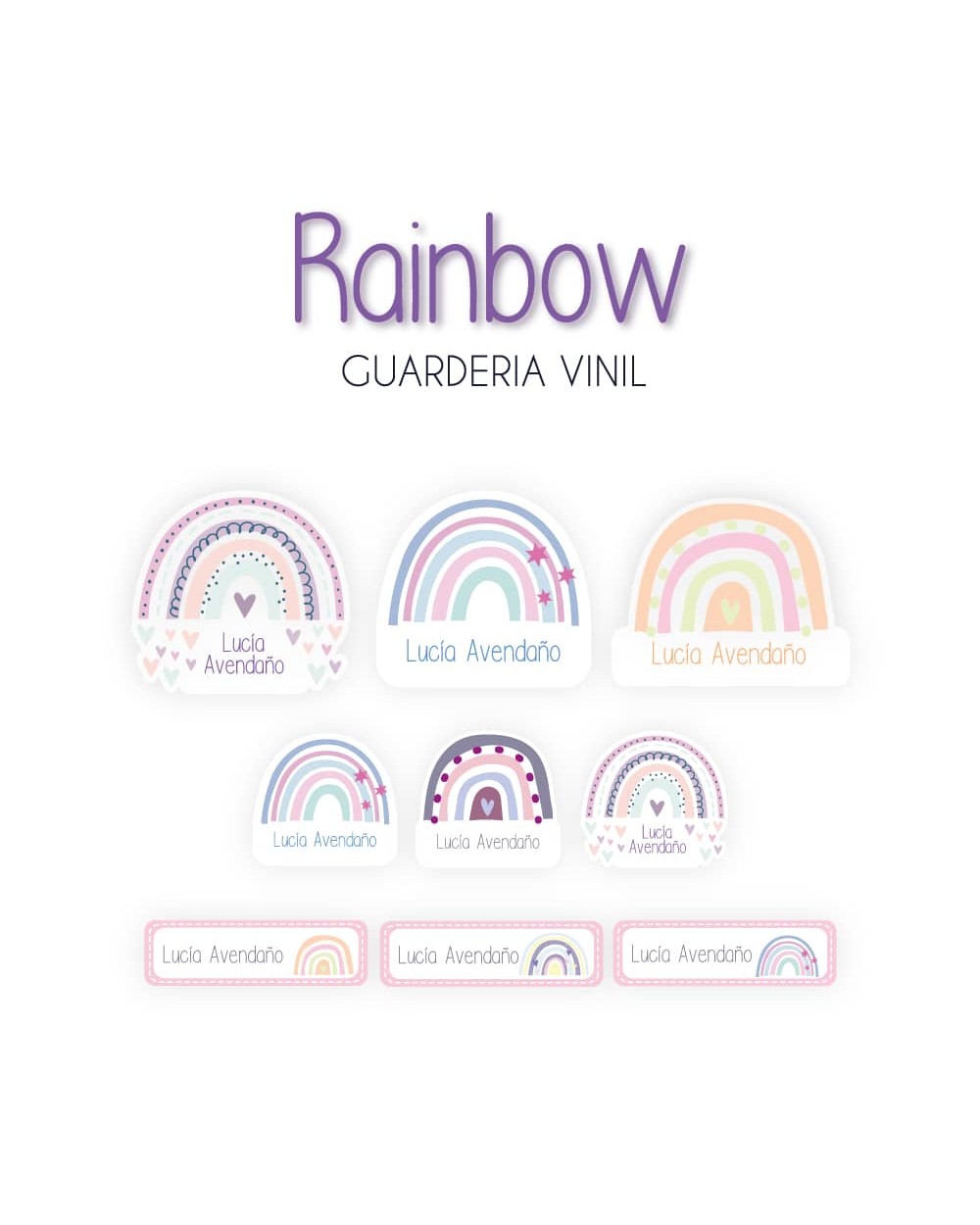Guarderia Rainbow-Etiquetas Para Guarderia Guarderia Rainbow-Etiquetas Para Guarderia