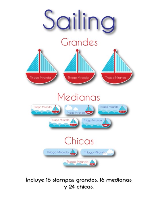 Guarderia Sailing-Etiquetas Para Guarderia