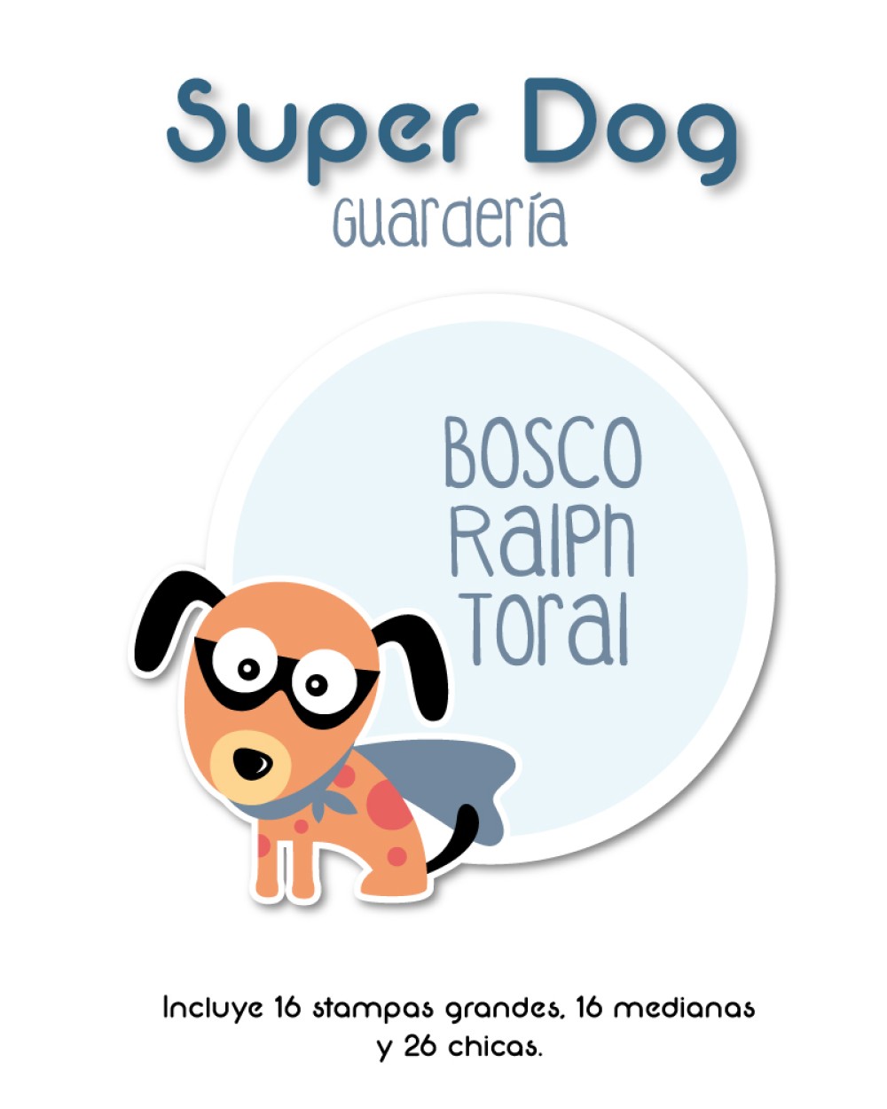 Guarderia Super Dog-Etiquetas Para Guarderia Guarderia Super Dog-Etiquetas Para Guarderia