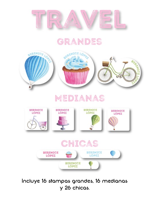 Guarderia Travel-Etiquetas Para Guarderia