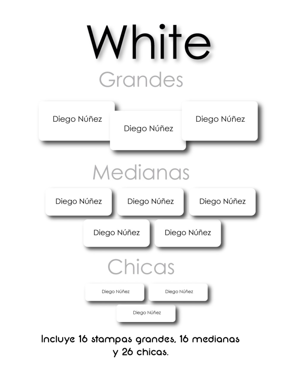 Guarderia White-Etiquetas Para Guarderia
