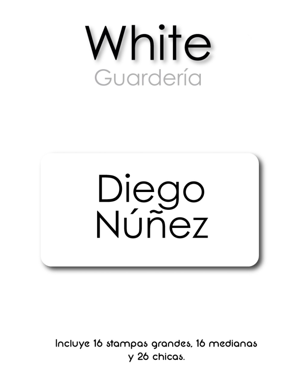 Guarderia White-Etiquetas Para Guarderia