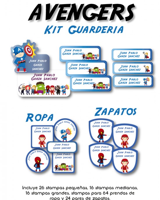 Kit Guarderia Avengers | Pack Guarderia
