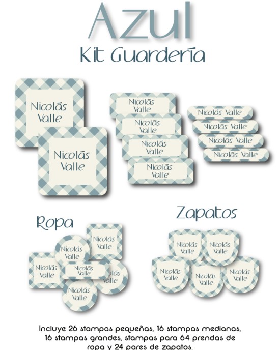 Kit Guarderia Azul