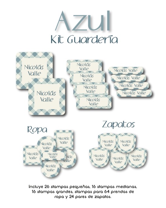 Kit Guarderia Azul | Pack Guarderia