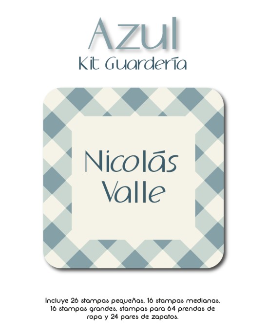 Kit Guarderia Azul | Pack Guarderia