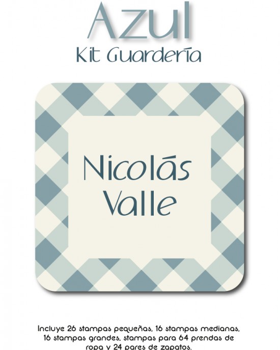 Kit Guarderia Azul | Pack Guarderia