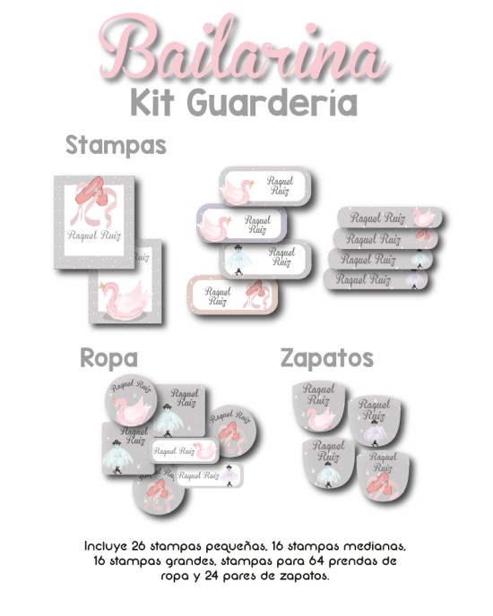 Kit Guarderia Bailarina | Pack Guarderia