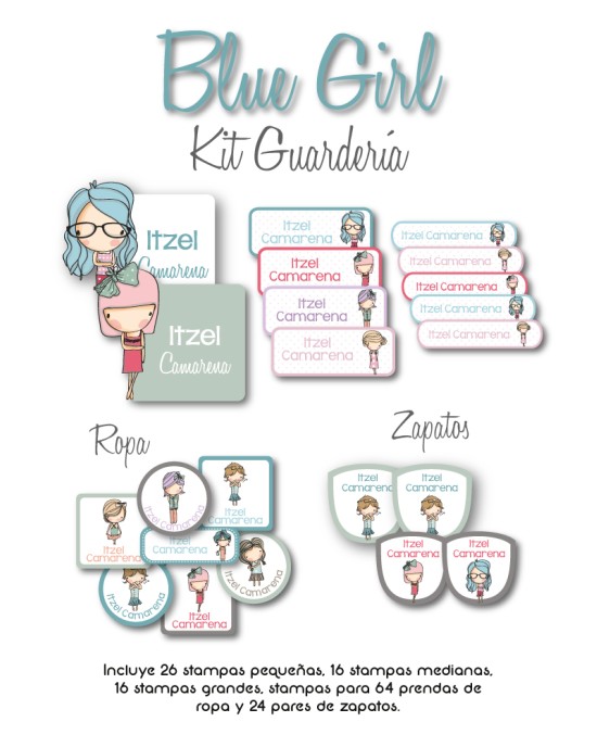 Kit Guarderia Blue Girl | Pack Guarderia