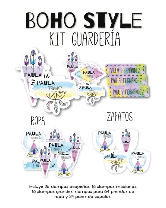 Kit Guarderia Boho Style | Pack Guarderia