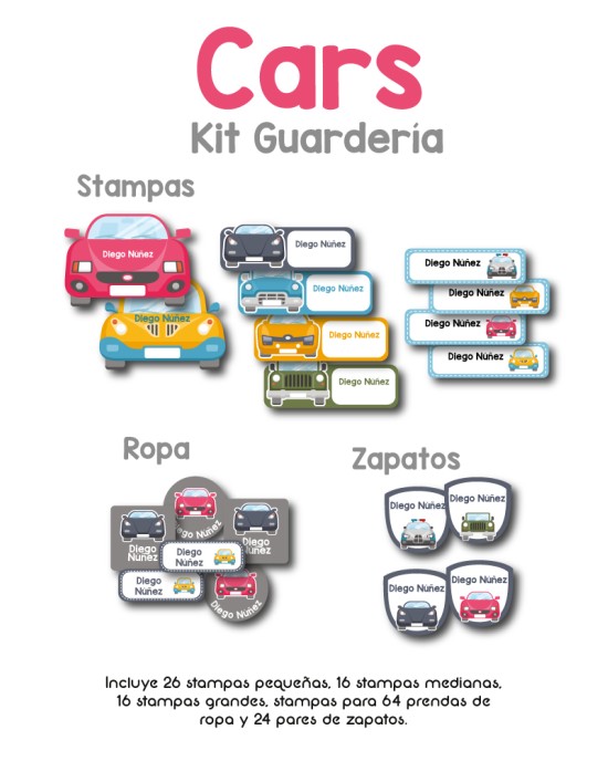 Kit Guarderia Cars | Pack Guarderia