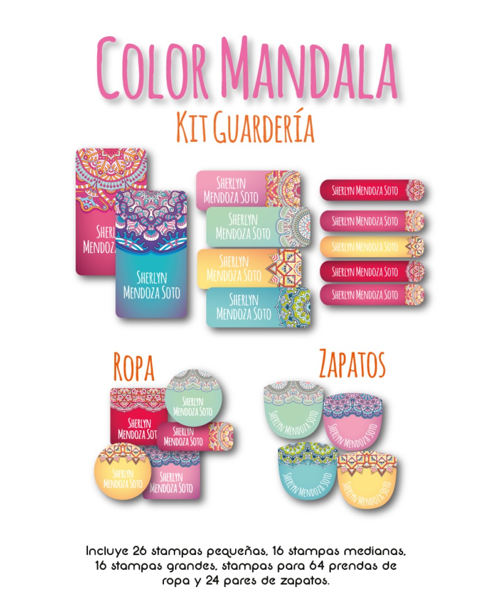 Kit Guarderia Color Mandala | Pack Guarderia Kit Guarderia Color Mandala | Pack Guarderia
