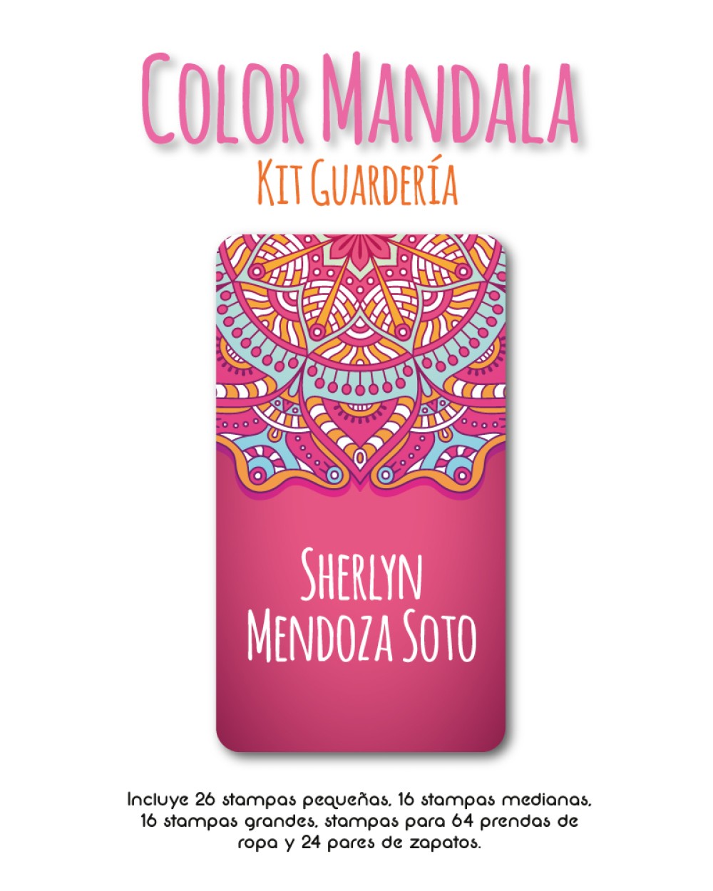 Kit Guarderia Color Mandala | Pack Guarderia Kit Guarderia Color Mandala | Pack Guarderia