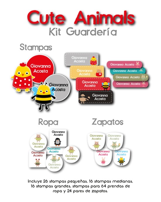 Kit Guarderia Cute Animals | Pack Guarderia