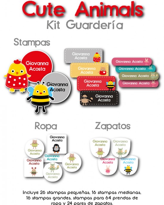 Kit Guarderia Cute Animals | Pack Guarderia