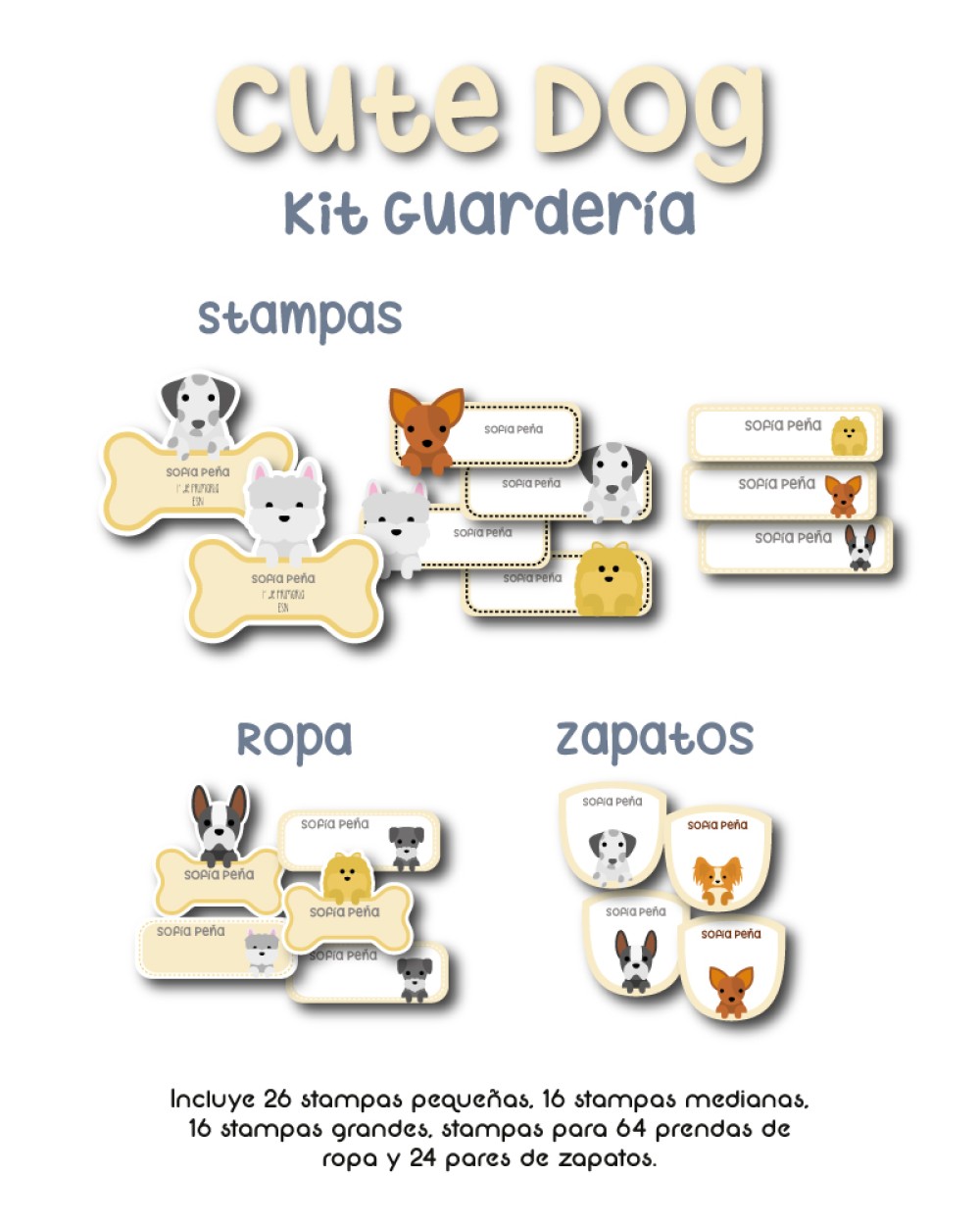 Kit Guarderia Cute Dog | Pack Guarderia Kit Guarderia Cute Dog | Pack Guarderia