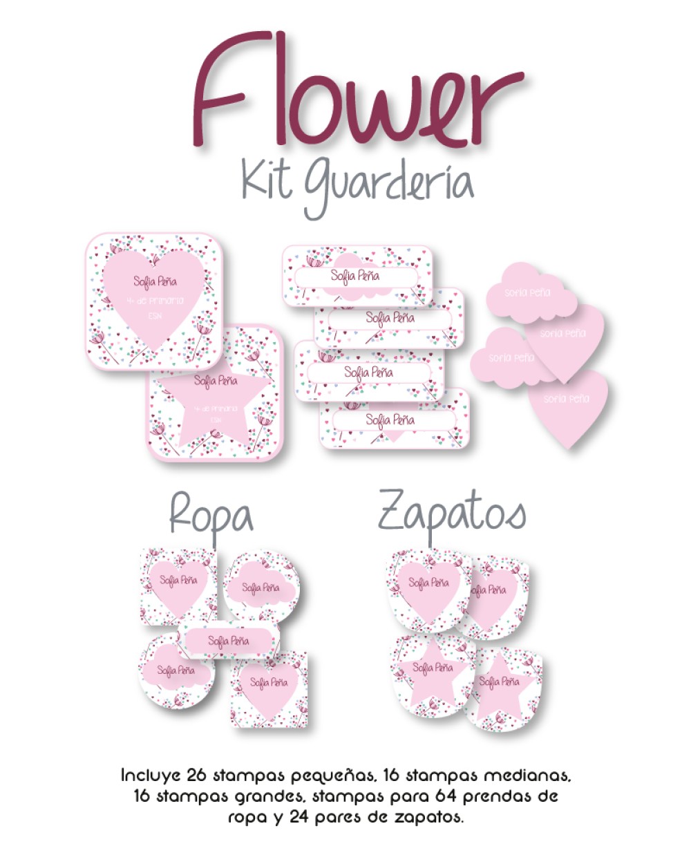 Kit Guarderia Flower | Pack Guarderia Kit Guarderia Flower | Pack Guarderia