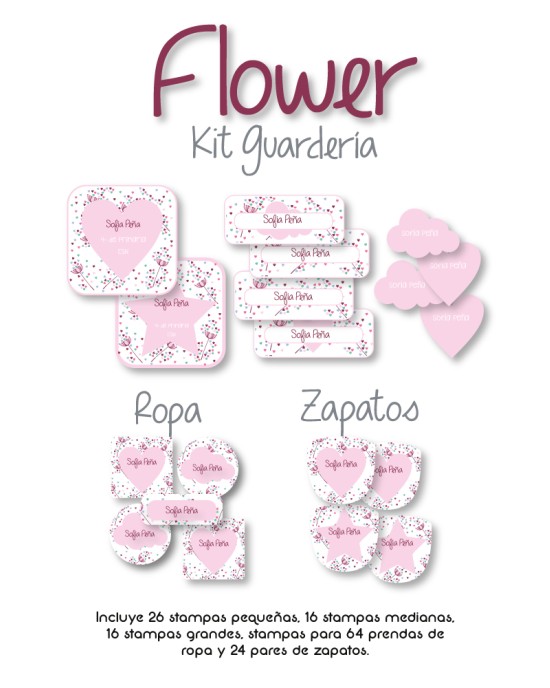 Kit Guarderia Flower | Pack Guarderia