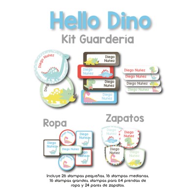 Kit Guarderia Hello Dino Kit Guarderia Hello Dino