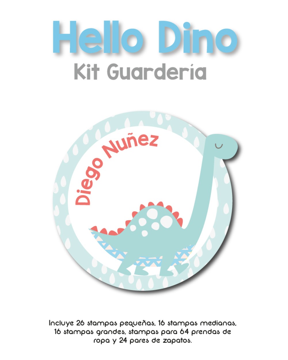 Kit Guarderia Hello Dino | Pack Guarderia