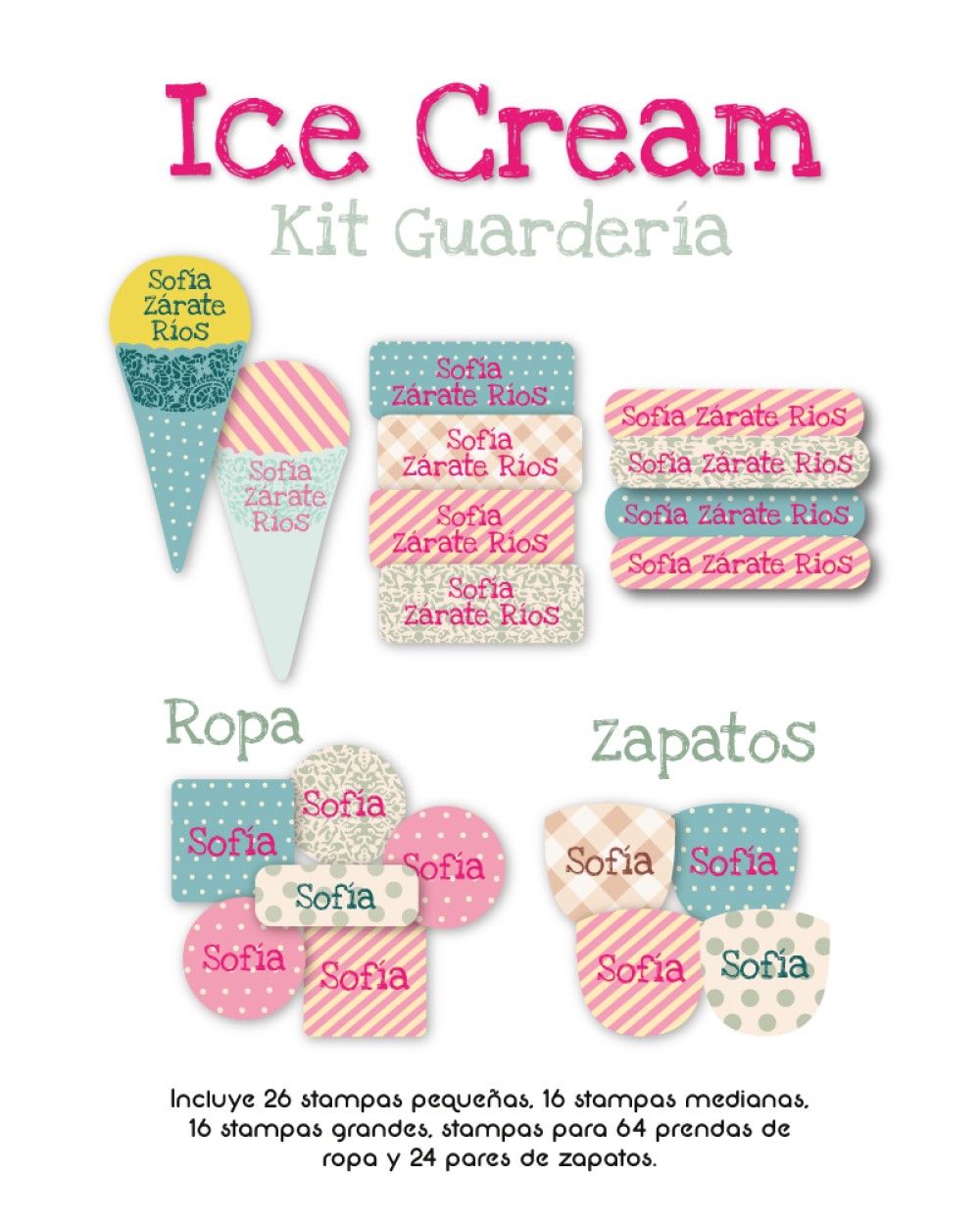 Kit Guarderia Ice Cream | Pack Guarderia Kit Guarderia Ice Cream | Pack Guarderia