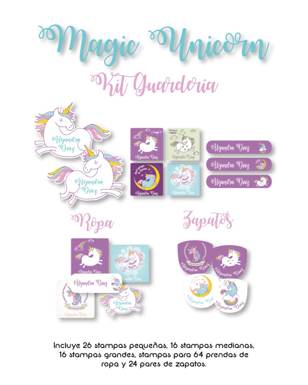 Kit Guarderia Magic Unicorn | Pack Guarderia Kit Guarderia Magic Unicorn | Pack Guarderia