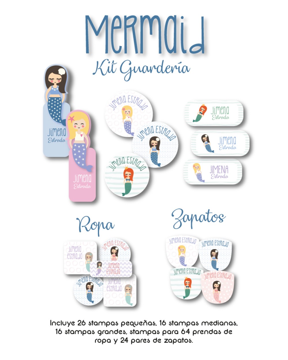 Kit Guarderia Mermaid | Pack Guarderia Kit Guarderia Mermaid | Pack Guarderia