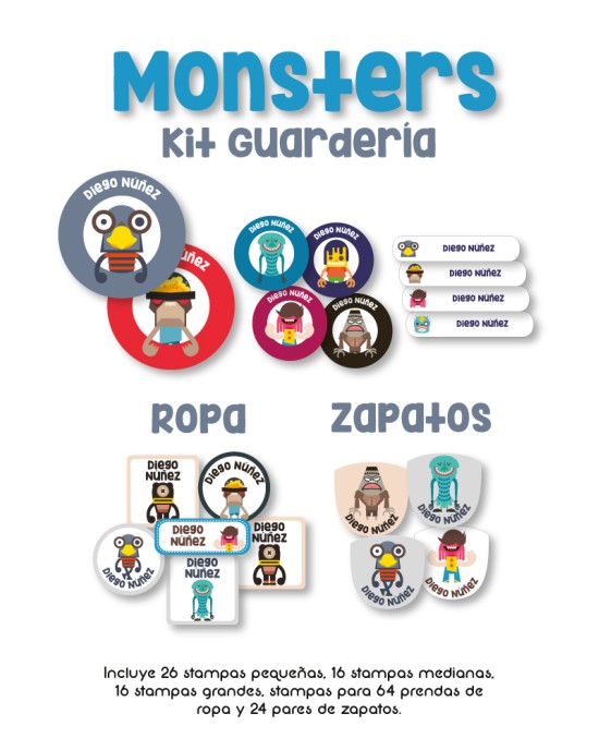Kit Guarderia Monster | Pack Guarderia
