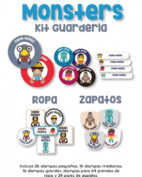 Kit Guarderia Monster | Pack Guarderia