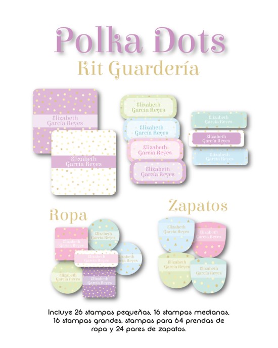 Kit Guarderia Polka Dots | Pack Guarderia