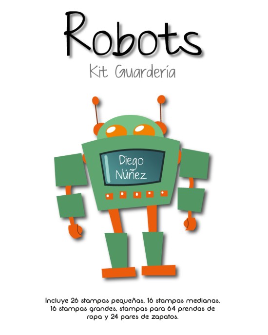 Kit Guarderia Robots | Pack Guarderia