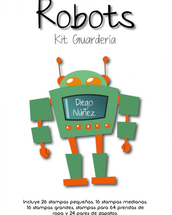 Kit Guarderia Robots | Pack Guarderia