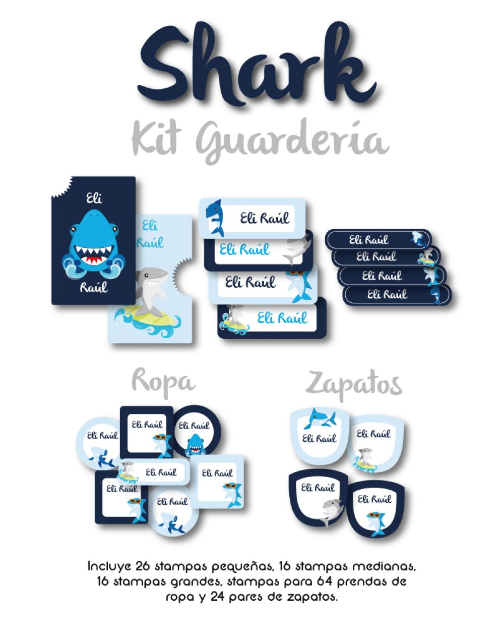 Kit Guarderia Shark | Pack Guarderia Kit Guarderia Shark | Pack Guarderia
