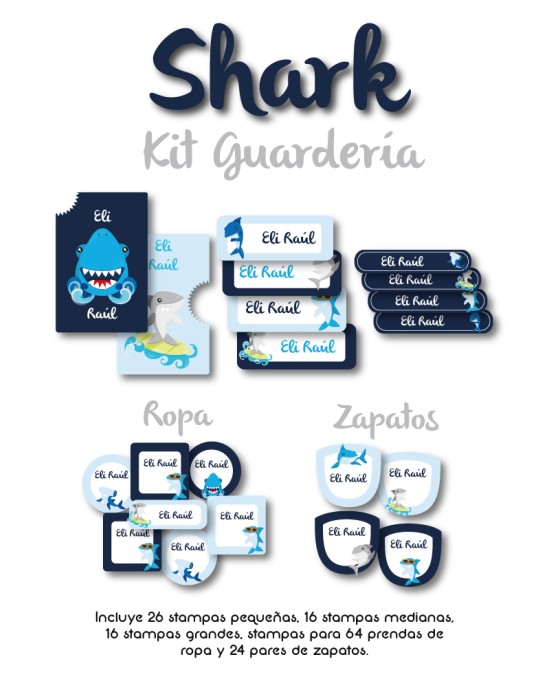 Kit Guarderia Shark | Pack Guarderia
