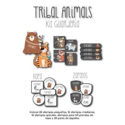 Kit Guarderia Tribal Animals
