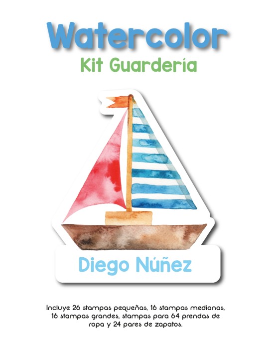 Kit Guarderia WaterColor | Pack Guarderia