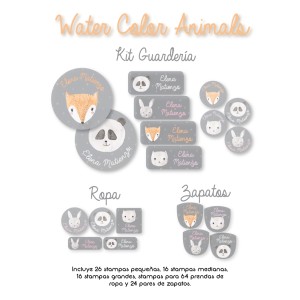 Kit Guarderia Watercolor Animals