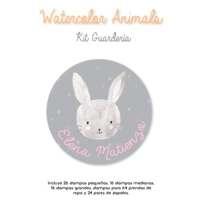 Kit Guarderia Watercolor Animals