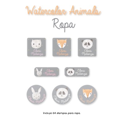 Ropa PLANCHABLES Watercolor Animals Ropa PLANCHABLES Watercolor Animals