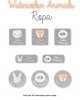Ropa Watercolor Animals-Etiquetas Para Ropa