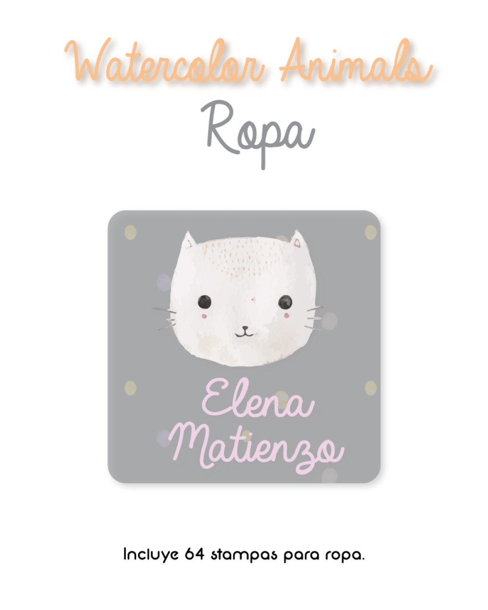 Ropa Watercolor Animals-Etiquetas Para Ropa Ropa Watercolor Animals-Etiquetas Para Ropa